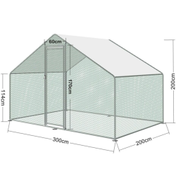 Coteţ găină 3x2x2 m