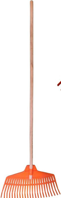 Greblă plastic 23 C cu coadă lemn 150 cm