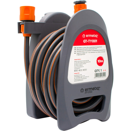 Set tambur cu furtun 10 m şi pulvelizator 8 moduri