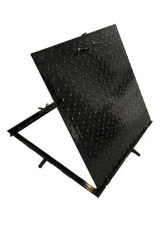 Capac de canalizare negru 50x50 cm