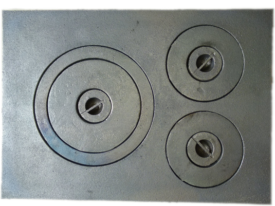 Plită fontă cu 3 ochiuri mic 380x535 mm